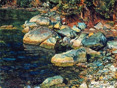 《帕劳克罗的水和石头》油画风景作品赏析