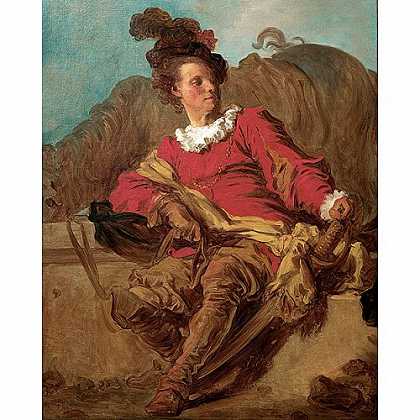 《打扮得像西班牙人的院长》福拉歌纳德1769版创作绘画赏析