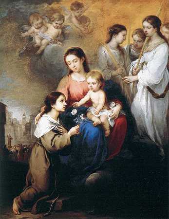《圣母与圣子和圣罗莎琳娜》宗教油画赏析