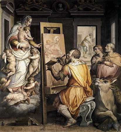 《圣卢克绘画圣母》宗教油画赏析