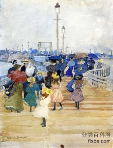 《南波士顿码头（又称大西洋城码头）》城市景观绘画赏析