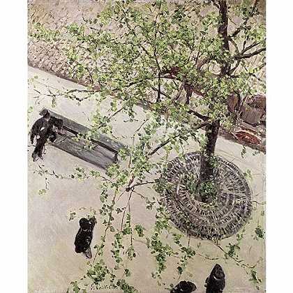 《从上方看到的林荫大道》卡玉伯特1880版创作绘画赏析