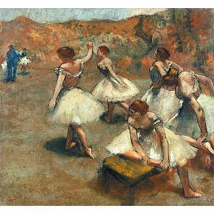 《舞台上的舞者》德加1889版创作绘画赏析
