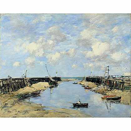 《图维列海港入口》布丹1888版创作绘画赏析