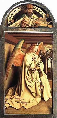 《天使宣告，根特祭坛的左边》宗教油画赏析