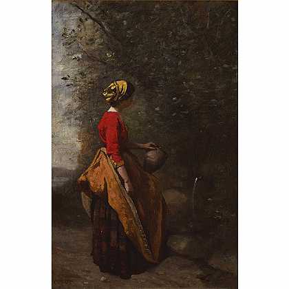 《春天的农家女》柯罗1860版创作绘画赏析