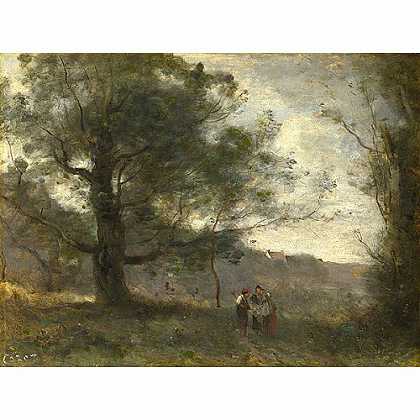 《山谷的橡树》柯罗1871版创作绘画赏析