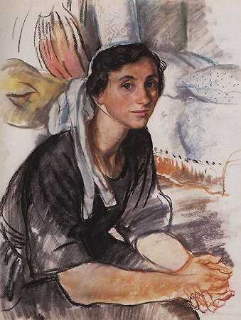 《年轻的布列塔尼女人》肖像绘画作品赏析