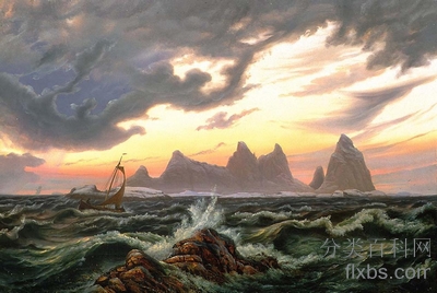 《诺德兰的岛》风景画,码头绘画赏析