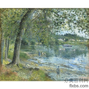 《奥维附近的瓦兹河畔》毕莎罗1878版创作绘画赏析