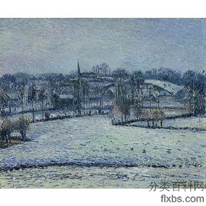 《厄哈格尼的雪景》毕莎罗1884版创作绘画赏析