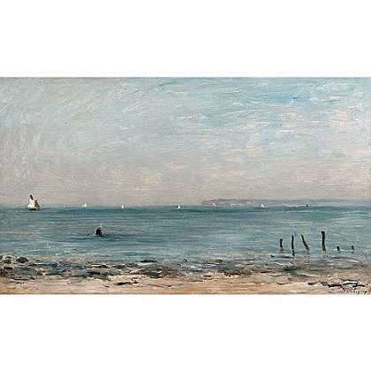 《法国维莱维尔海滩》杜比尼1870版创作绘画赏析