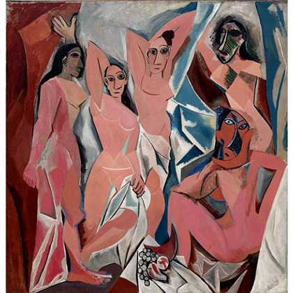 《亚威农妇女》毕加索1909版创作绘画赏析