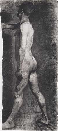 《站立的裸男》人体油画作品赏析