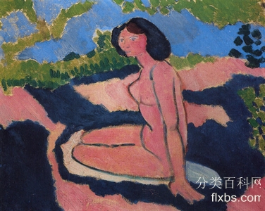 《粉红色的裸体，或坐着的裸体》人体油画作品赏析