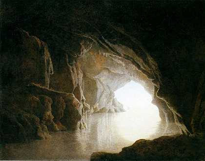 《夜晚的洞穴》油画风景作品赏析