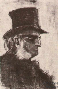 《顶帽子的人的头像》梵高油画作品赏析