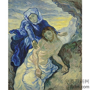 《圣母怀抱受难的耶稣》梵高1889版创作绘画赏析