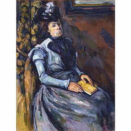 《坐着的蓝衣女人》塞尚1902版创作绘画赏析