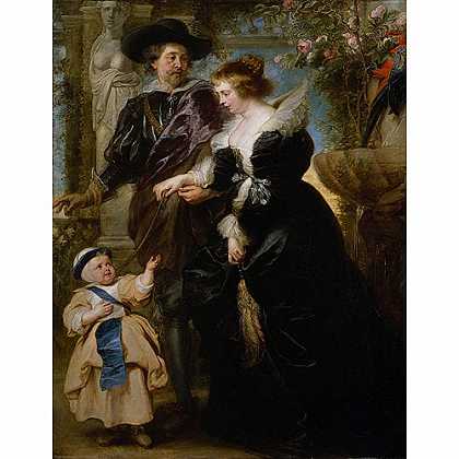 《艺术家夫妻及其孩子》鲁本斯1630版创作绘画赏析