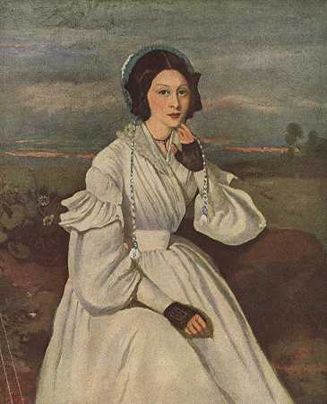 《路易丝克莱尔思内根的肖像画,未来的沙尔穆瓦夫人》肖像绘画作品赏析