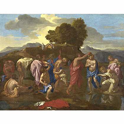 《基督洗礼》普桑1641版创作绘画赏析