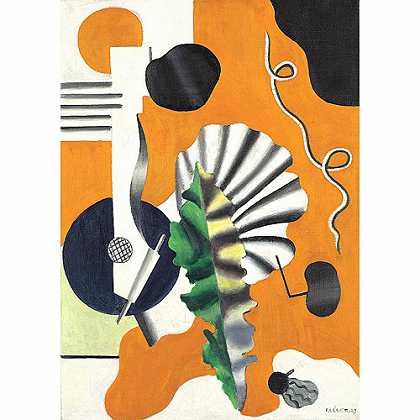 《罗盘和贝壳的构成》雷捷1929版创作绘画赏析