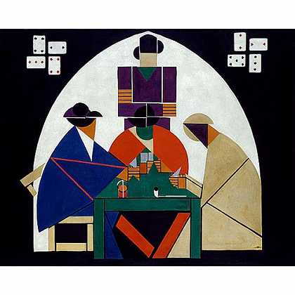 《玩纸牌的人》杜斯伯格1916版创作绘画赏析