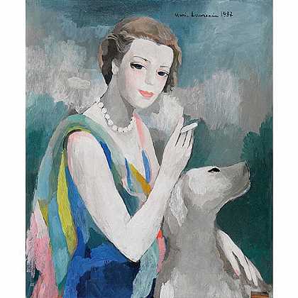 《马塞勒·戴蒙肖像》罗兰珊1937年创作绘画赏析