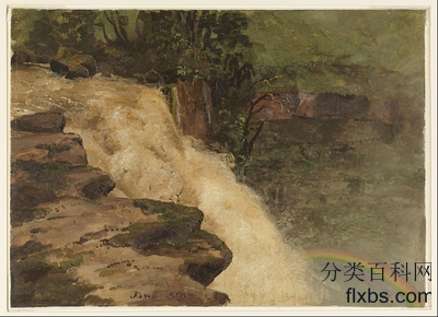 《哥伦比亚大瀑布》风景油画赏析