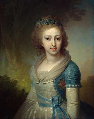 《俄罗斯大公爵夫人埃琳娜帕夫洛夫娜》肖像油画赏析