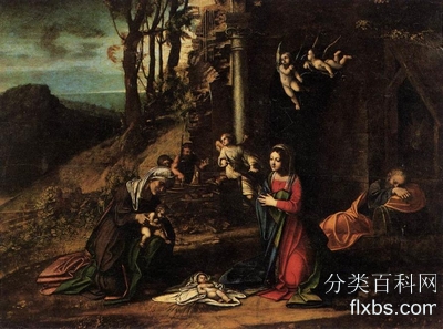 《圣婴的崇拜》宗教油画赏析