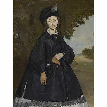 《布鲁奈夫人画像》马奈1860年创作绘画赏析