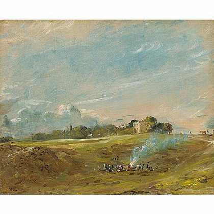 《汉普斯特德景观》康斯塔伯1825年创作绘画赏析