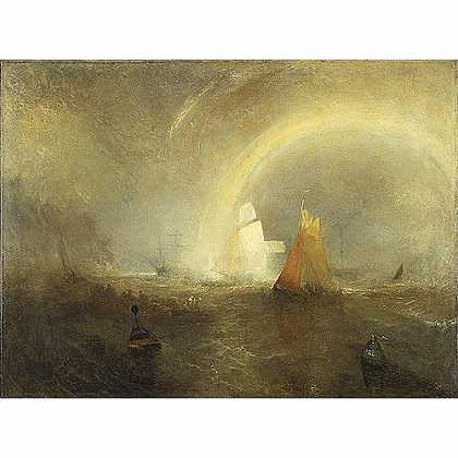 《沉船浮标》脱尔诺1849年创作绘画赏析