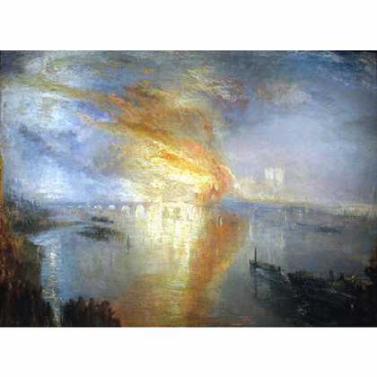 《燃烧的议会屋舍》脱尔诺1835年创作绘画赏析