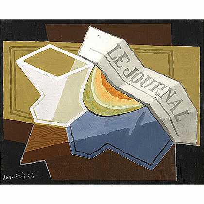 《切片的甜瓜》葛利斯1926年创作绘画赏析
