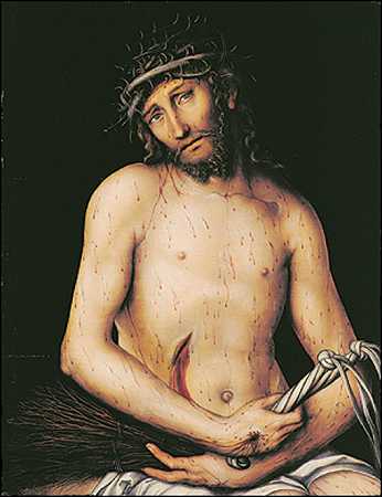 《基督作为悲伤的人》宗教油画赏析
