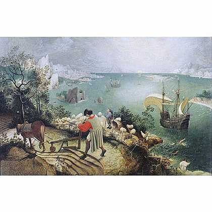 《伊卡洛斯的秋天风景》布勒哲尔1560年创作绘画赏析