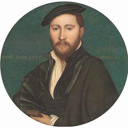 《男子肖像》霍尔班1535年创作绘画赏析