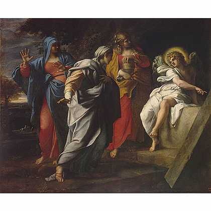 《基督墓前的圣洁女》卡拉契1597年创作绘画赏析