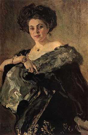 《耶夫多基亚莫拉科娃的肖像》肖像油画赏析