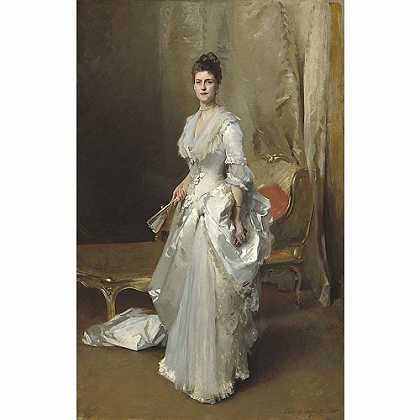 《亨利·怀特夫人》萨金特1883年创作绘画赏析