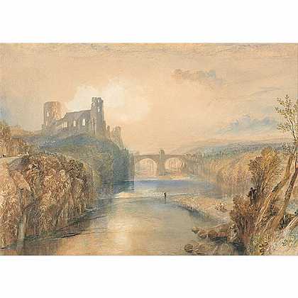 《巴纳德城堡》脱尔诺1825年创作绘画赏析