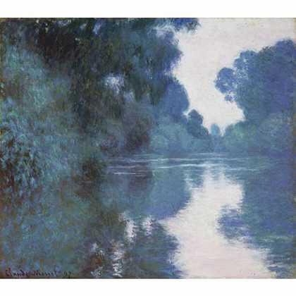 《吉维尼附近早晨的塞纳河》莫奈1897年创作绘画赏析