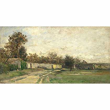 《花园的围墙》杜比尼1860年创作绘画赏析
