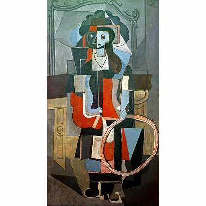《带发箍的女孩》毕加索1919年创作绘画赏析