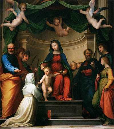 《锡耶纳的圣凯瑟琳的婚礼》宗教油画赏析