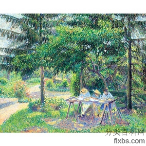 《厄哈格尼花园中的儿童》毕莎罗1892年创作绘画赏析
