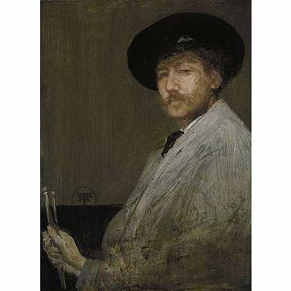 《灰色的布置：画家肖像》惠斯特1872年创作绘画赏析